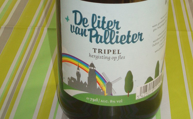 Het etiket van het biermerk Pallieter op een bierfles - Geheel onverwacht werd mijn gedicht Pallieter opgenomen in een artikel